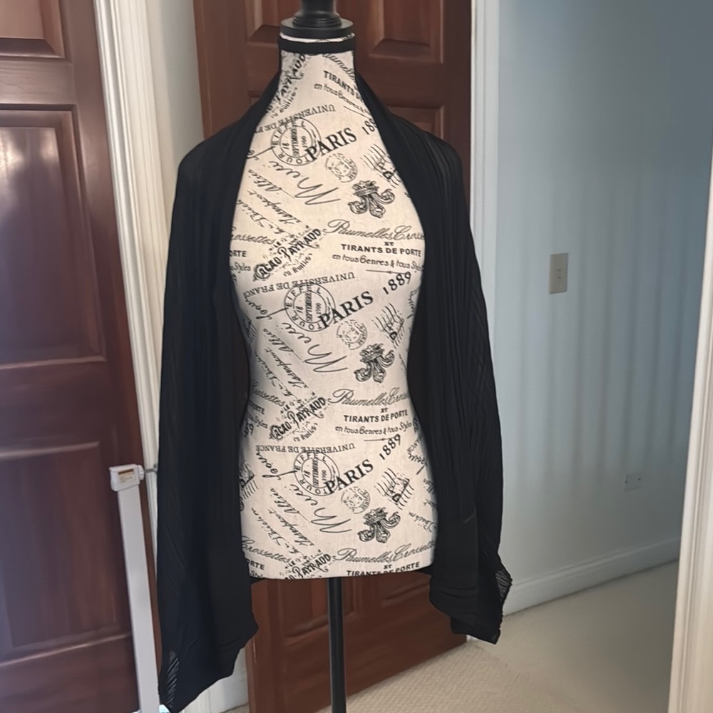 Joseph Ribkoff Black Textured Wrap - Picture 4 of 4